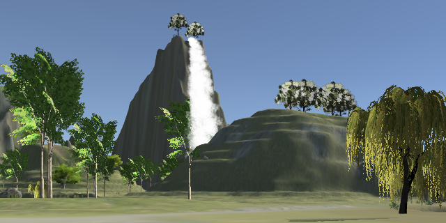 Viendo una cascada en Unity.