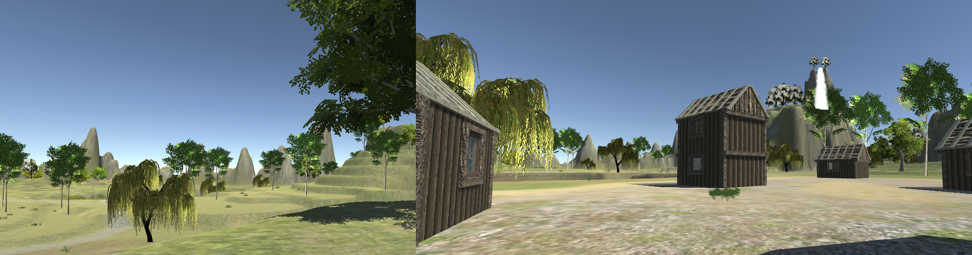 Portada del nivel exterior. Trabajando con Unity.